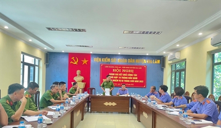 Viện KSND - Công an huyện Gia Lâm tổ chức Hội nghị liên ngành đánh giá...